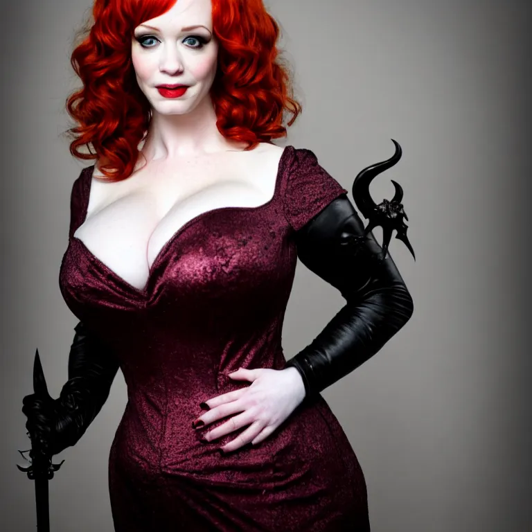 Prompt: full body photograph of christina hendricks as a vampire queen, extremely detailed. dslr. 8 5 mm.