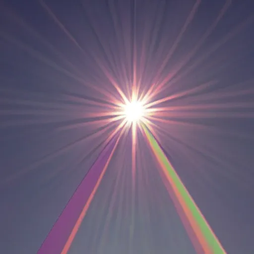 Prompt: a prism spinal column in the sky