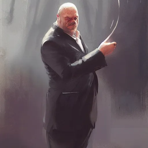 Image similar to kingpin, by greg rutkowski