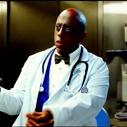 Prompt: bill duke as doctor who,