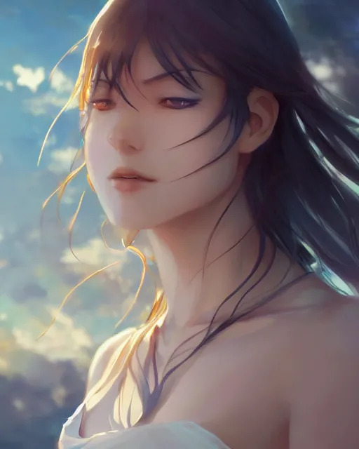 Image similar to goddess, intense beauty, full shot, atmospheric lighting, detailed face, by makoto shinkai, stanley artgerm lau, wlop, rossdraws