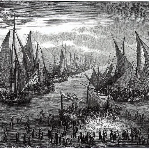 Image similar to Drawing of the Rhein 1523, illustration by Gustave Doré