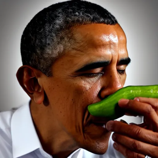 Image similar to barack obama eating a pepper