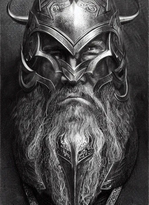 Prompt: viking king wearing a battle mask, engraving, concept art, elden ring, illustration, smooth, sharp focus, by gustave dore and greg rutkowski