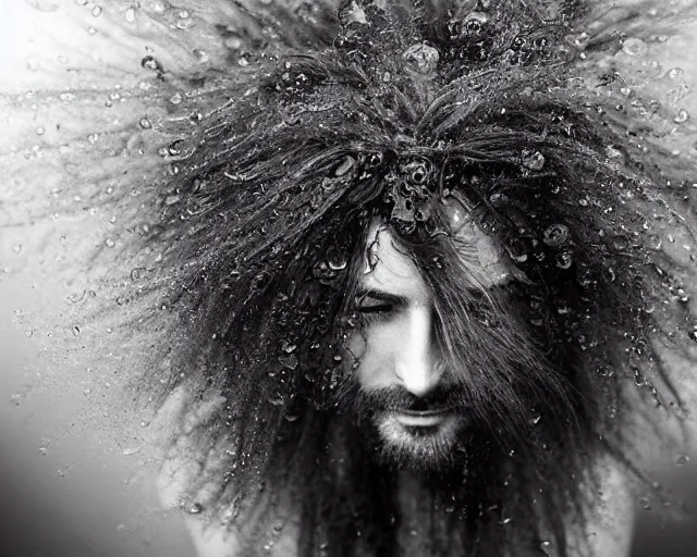 Image similar to complex beings, beautiful hairy, ornate hair, love, joy, wet hdr refractions, *, * * *, * * * * *