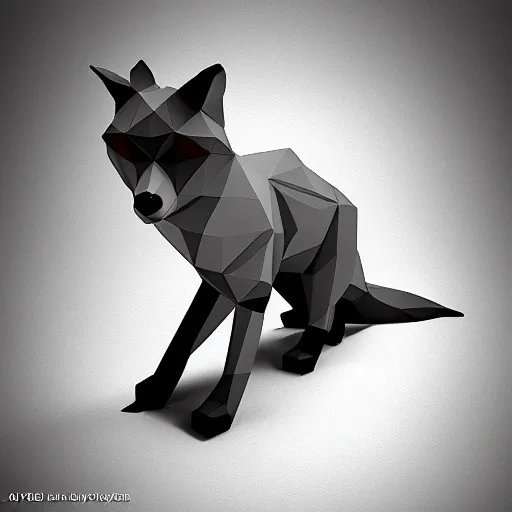 Image similar to fox low poly 3 d render trending on artstation