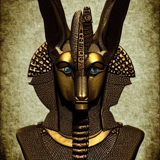 Image similar to anubis, highly detailed, digital art