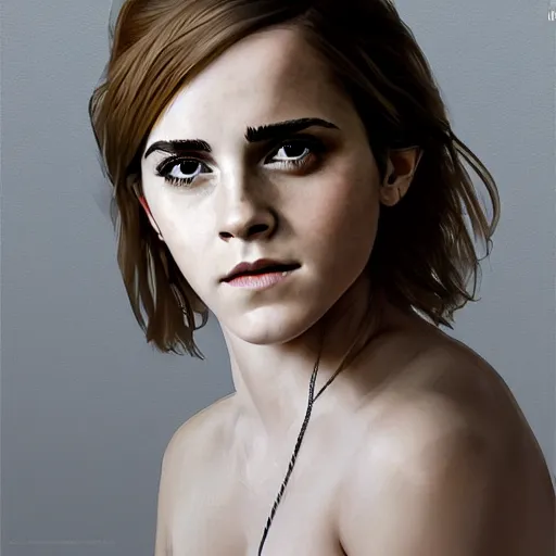Image similar to emma watson holding a lightsaber, by wlop, trending on artstation, concept art, illustration, intricate, ornate, 8 k, highly detailed, realistic proportions, full body shot