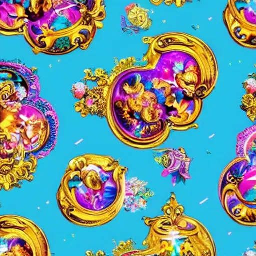 Image similar to Lisa Frank and Baroque collaboration