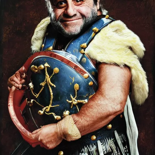 Image similar to portrait of Danny DeVito as a Roman centurion