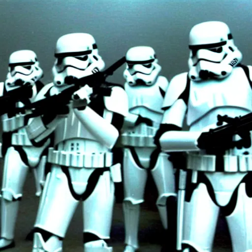 Image similar to a still of jennifer connelly shooting on stormtroopers in the empire strikes back (1980) - W 1080