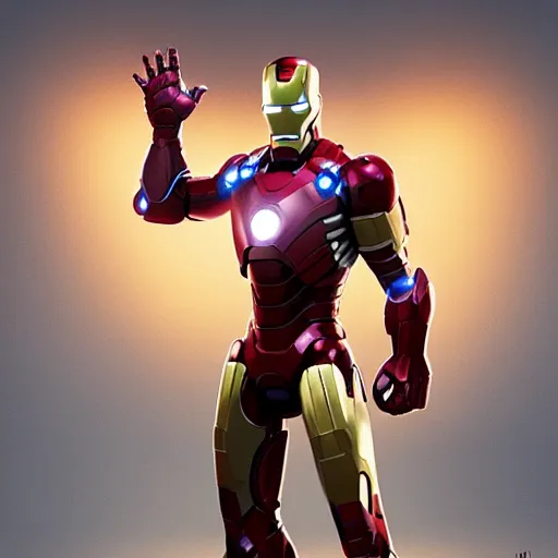 Image similar to ironman going supersayain, au naturel, hyper detailed, digital art, trending in artstation, cinematic lighting, studio quality, smooth render, unreal engine 5 rendered, octane rendered, art style by klimt and nixeu and ian sprigger and wlop and krenz cushart