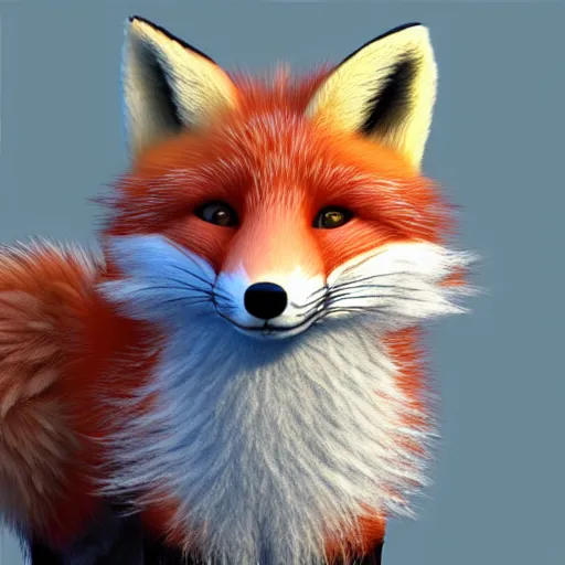 Image similar to well fluffy fox, snow, photo, photorealistic