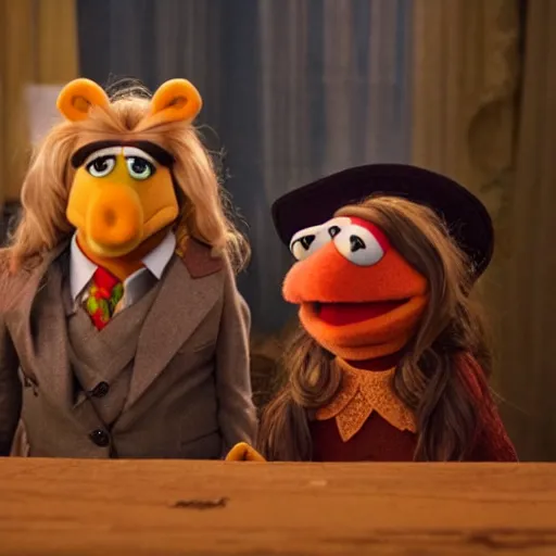 Prompt: muppets-participating-in-the-shunting, high-detail, photorealistic, 4K, dramatic-lighting