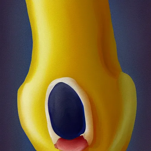 Prompt: anthropomorphic banana, digital painting