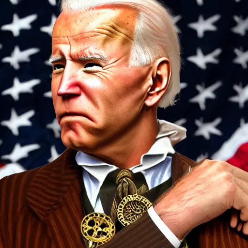 Prompt: steampunk Joe Biden