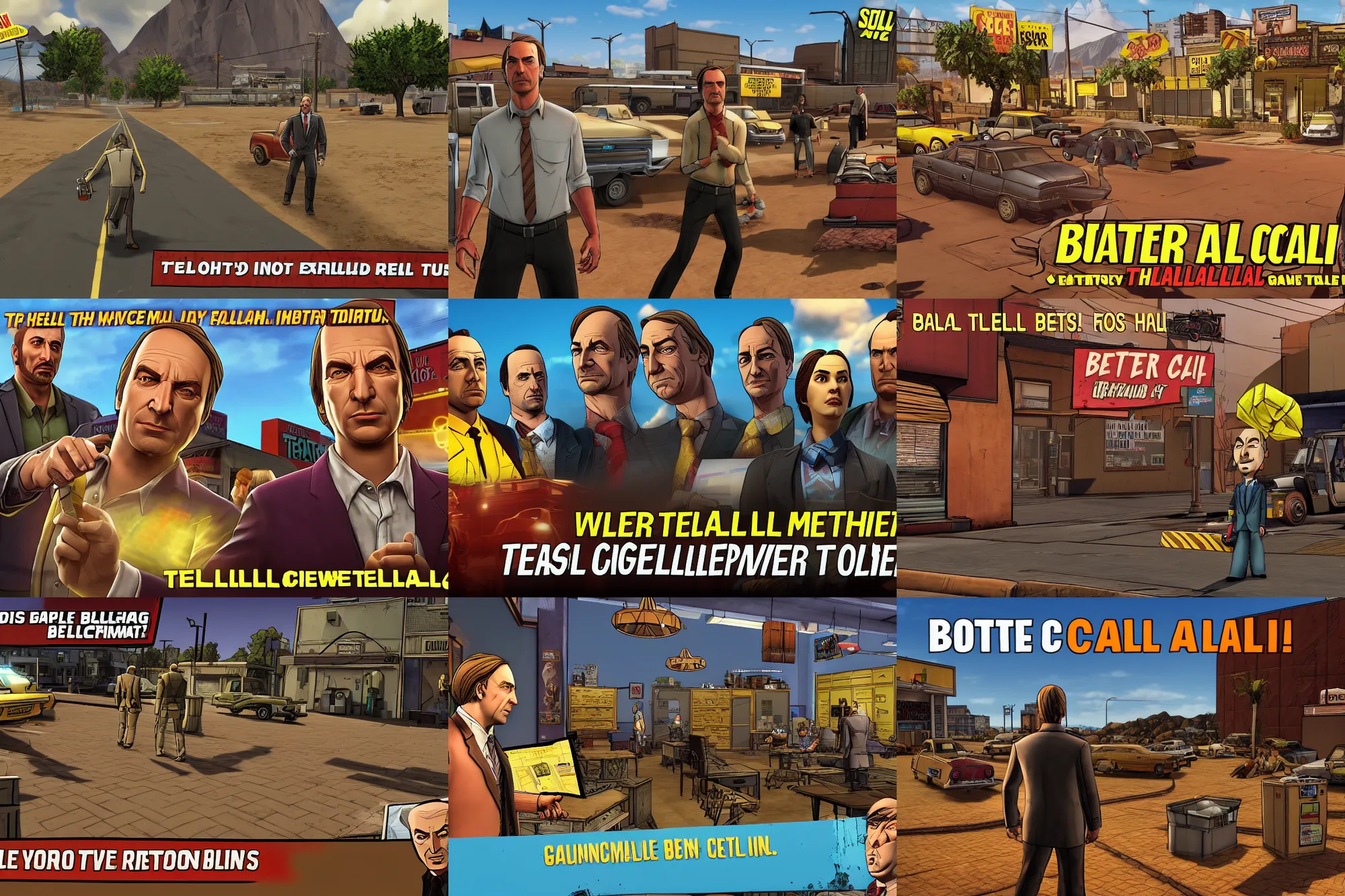 Prompt: better call saul by telltale games, in game screenshot