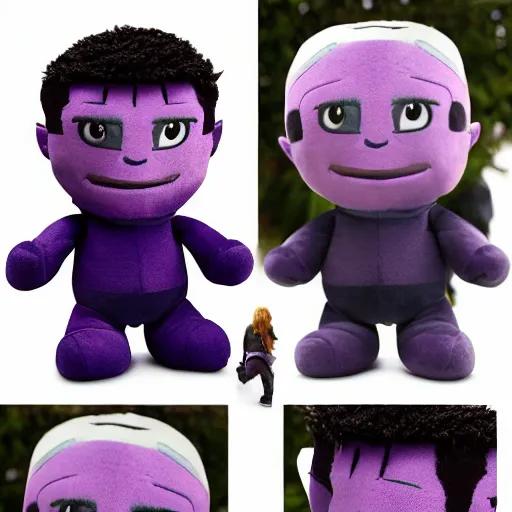 Image similar to cute thanos plushy toy