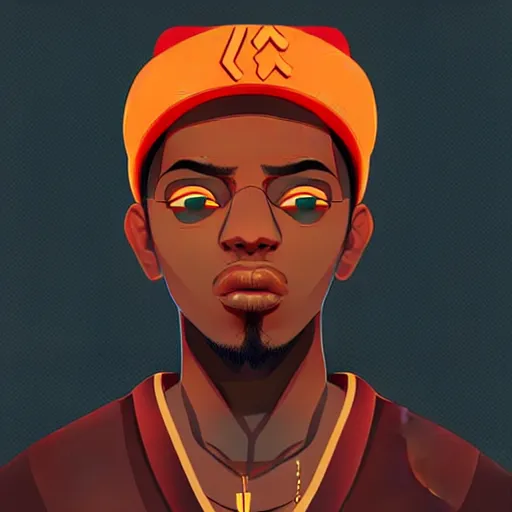 Image similar to 2 d character design, male rapper, vector art, digital art, portrait, 4 k, 8 k, sharp focus, smooth, illustration, concept art, music artist