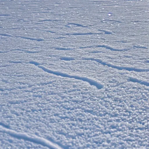 Image similar to extreme closeup hd 8 k hyper detailed photograph of bootprints in the snow w 1 2 1 6