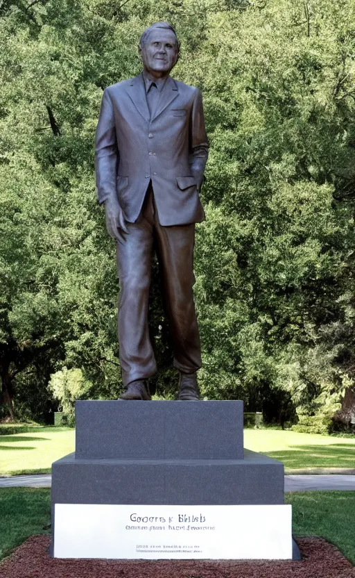 Image similar to statue of george bush by michelangelo