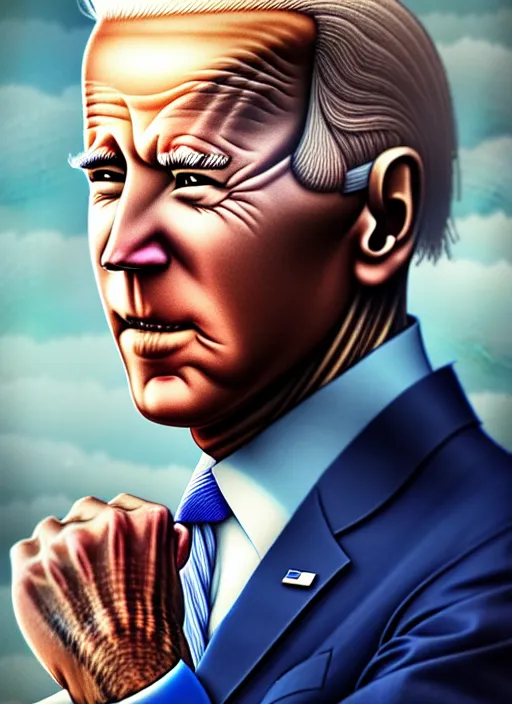 Image similar to photo of joe biden in the style of stefan kostic, realistic, sharp focus, 8 k high definition, insanely detailed, intricate, elegant, art by stanley lau and artgerm