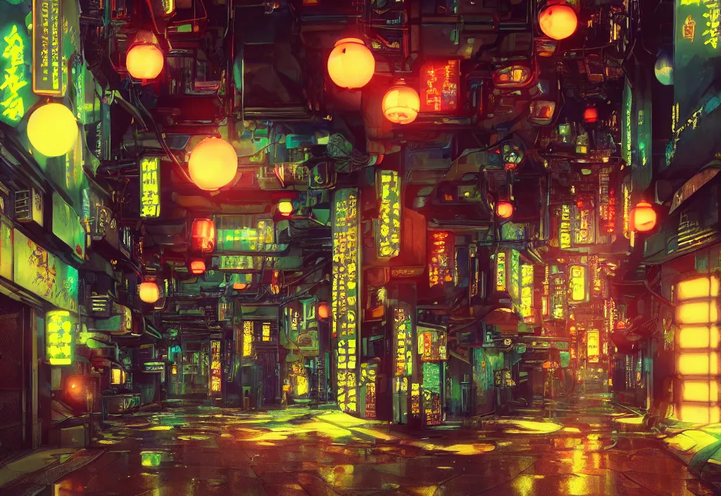 Macbook wallpaper, high resolution, 3d render, 4k, future japan cyberpunk  city, lights, traffic