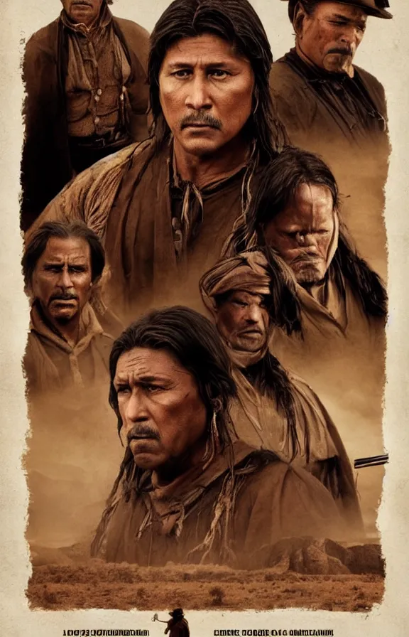 Prompt: Official Poster for Lemhi, western epic starring Gil Birmingham,