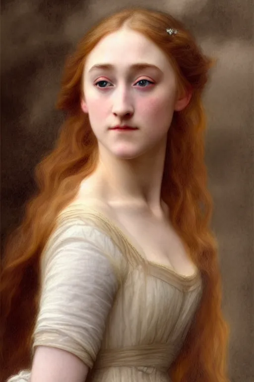 Image similar to saoirse ronan princess, painting by rossetti bouguereau, detailed art, artstation