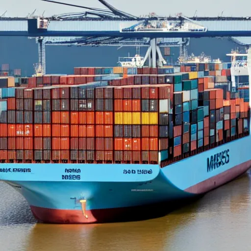 Prompt: maersk container ship,