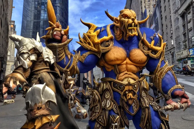 Image similar to c'thun from world of warcraft in new york city