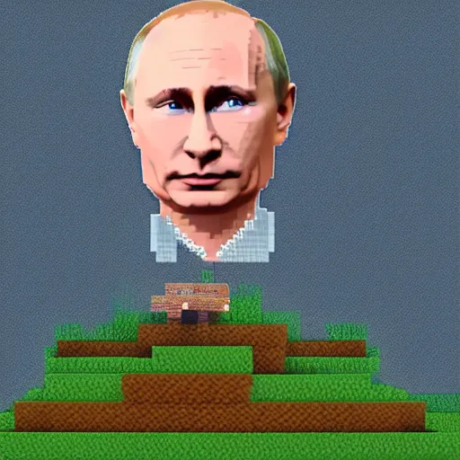 Image similar to putin in minecraft