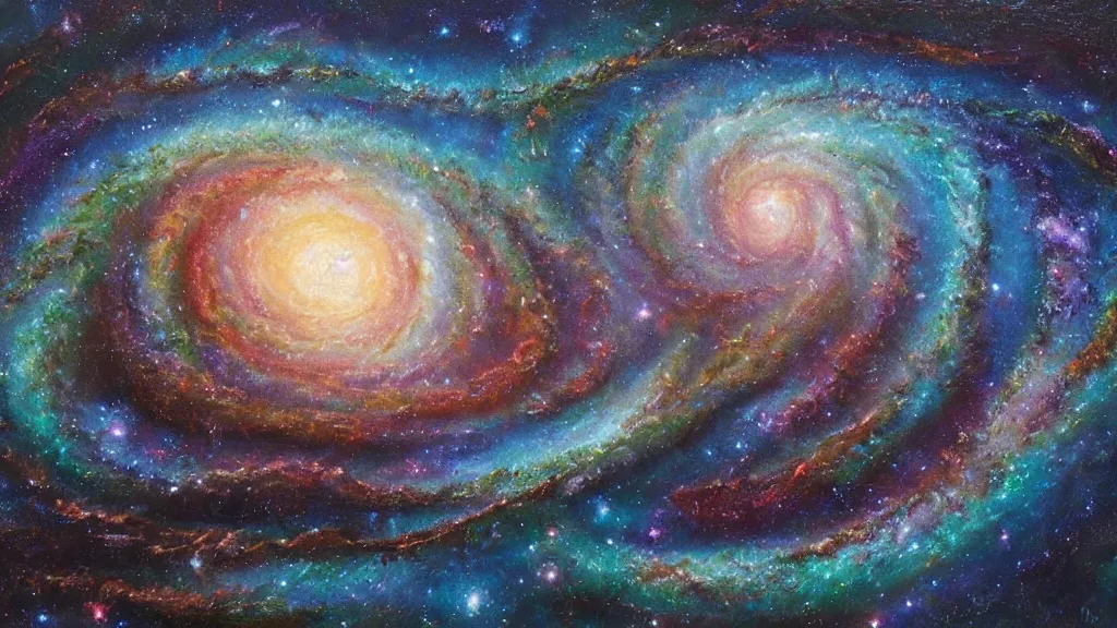 spiral galaxy painting