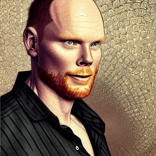 Prompt: Bill Burr wearing a nice shirt, intricate, elegant, highly detailed, digital painting, artstation, concept art, smooth, sharp focus, illustration, art by artgerm and greg rutkowski and alphonse mucha and loish and WLOP