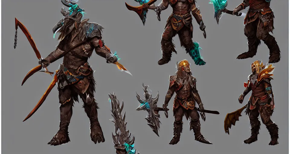 Prompt: concept art of a wounded DnD dragonborn barbarian with a lot of battlescars and wielding a turquoise lightning spear, character design, concept art, render, fullbody shot turnaround, trending on artstation
