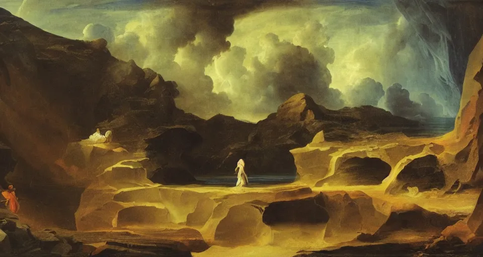 Image similar to the two complementary forces that make up all aspects and phenomena of life, by John Martin