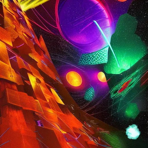 Image similar to “the trisolaran invasion, three body problem, colorful exquisite digital art”