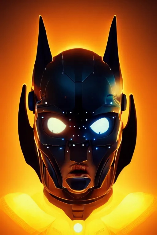 Prompt: a close-up portrait of cyborg bat, dramatic backlighting, golden hour, autochrome, high contrast, highly detailed, sharp focus, digital painting, concept art, illustration, rock, chiaroscuro, trending on artstation, art Steven Stahlberg and Verrochio