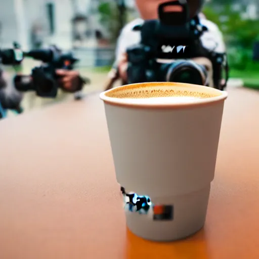 Prompt: sony a 7 iii sombrero!!!!!!!!!! on a coffee cup