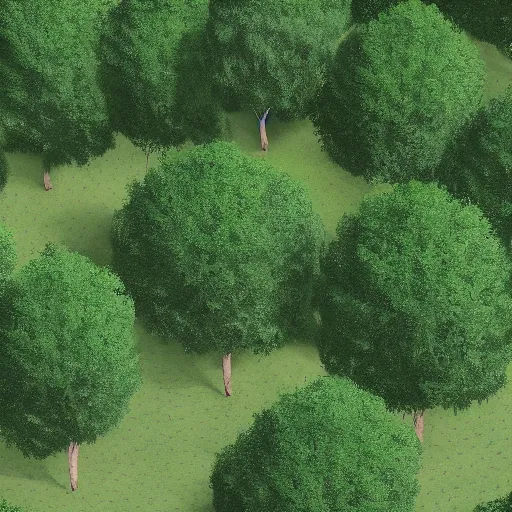 Image similar to green hill with trees, day, no shadows, 8k, realistic