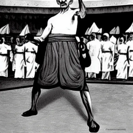 Image similar to mahatma gandhi as a character in the original street fighter