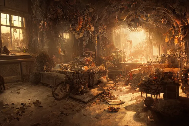 Prompt: the most amazing dream you ever had about lowbrow art, hyper realistic, ambient lighting, concept art, intricate, hyper detailed, smooth, dynamic volumetric lighting, octane, cinematic