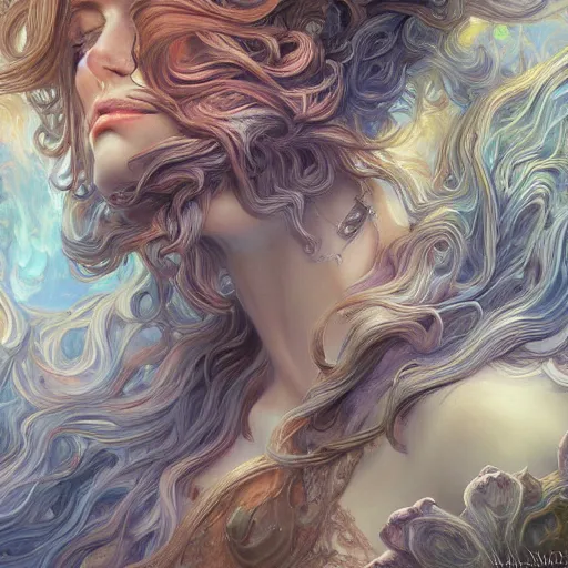 Image similar to a ultradetailed beautiful panting of dreaming art by astri lohne style, highly detailed, digital painting, artstation, concept art, smooth, sharp focus, illustration, cinematic lighting, matte painting, detailed cosmological worlds filled with allegorical and contemporary imagery, neoplasticism art, hand drawn, doodle hand drawn, doodle art, art by william morris