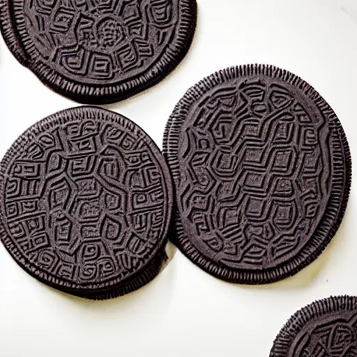 Image similar to detailed design drawings of how to build an oreo cookie