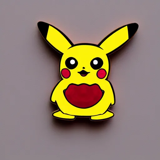 Image similar to a cherry-wood pikachu