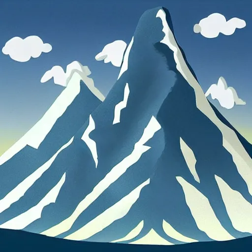 Image similar to A mountain, in the style of Avatar: The Last Airbender