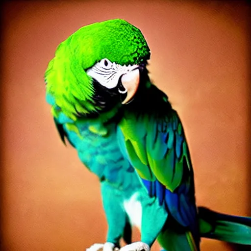 Image similar to a parrot - cat - hybrid, animal photography