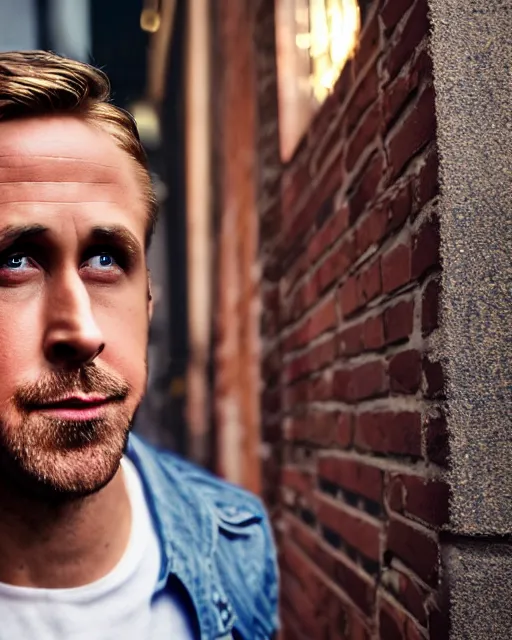 Image similar to ryan gosling reaction picture, high definition, xf iq 4, f / 1. 4, iso 2 0 0, 1 / 1 6 0 s, 8 k, raw, dramatic lighting, symmetrical balance, in - frame