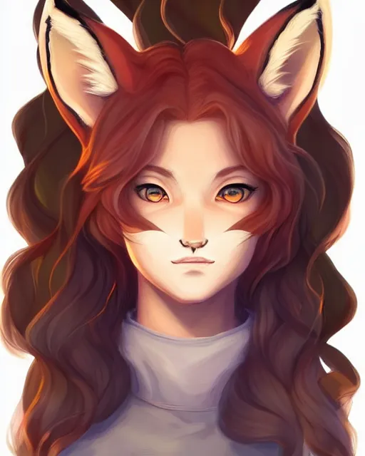 Image similar to fullbody portrait of wild half - fox woman with fox nose and ears, wearing summer jeans shorts and tshirt, anime art, concept art, detailed attractive face with fox nose and fox mouth, symmetrical, trending on pixiv, by lois van baarle by sung choi by john kirby artgerm style pascal blanche and magali villeneuve