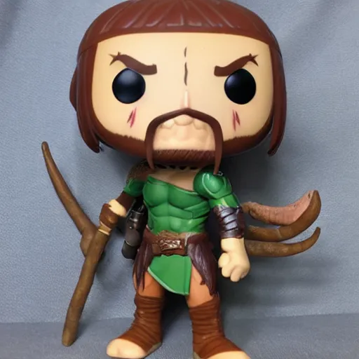 Prompt: wood elf warrior funko pop